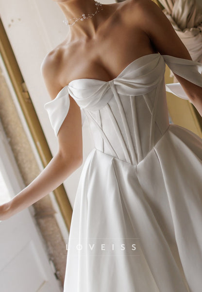 Corset Ball Gown Wedding Dress with Draped Bust