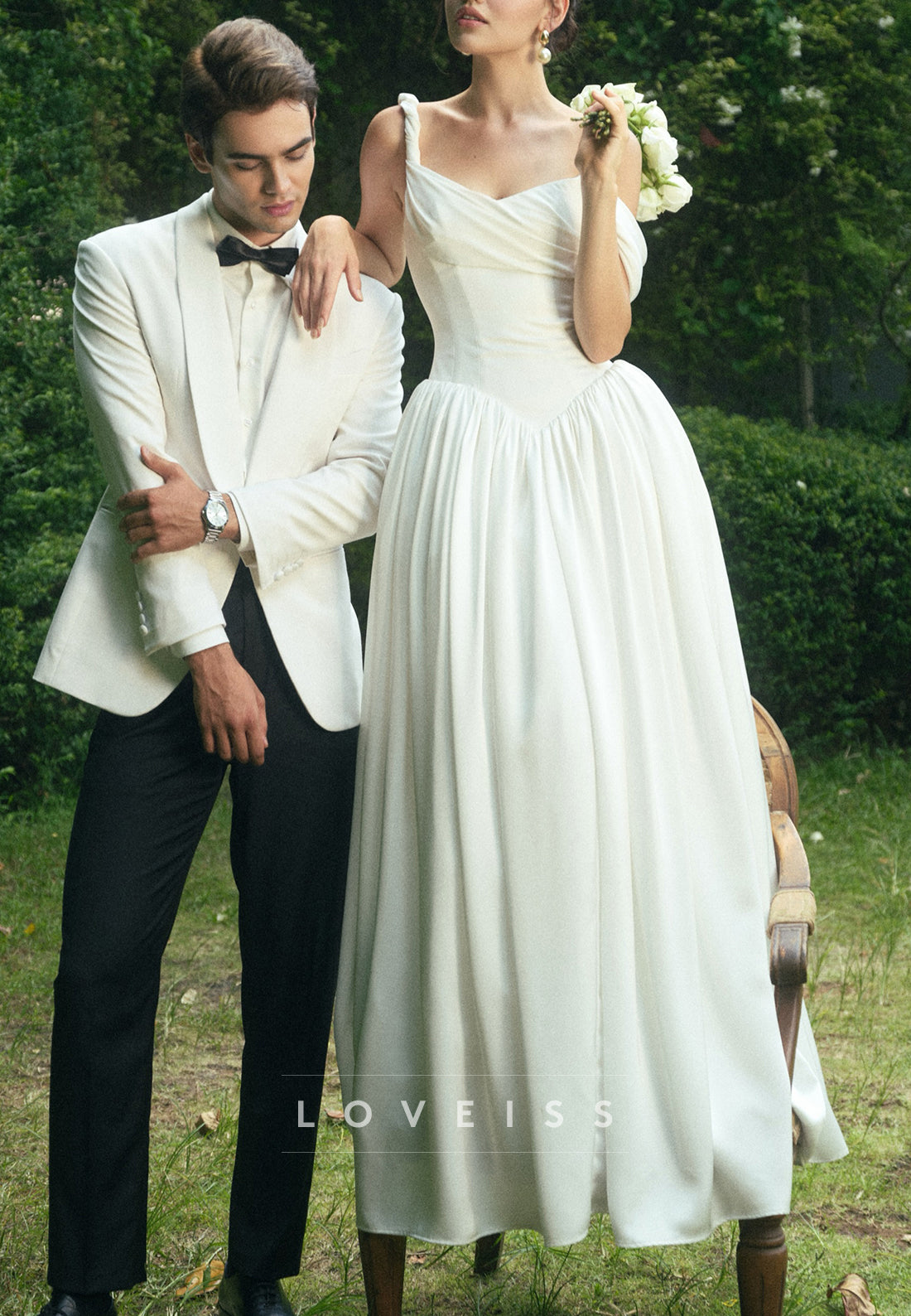 Basque Waist Ball Gown Wedding Dress