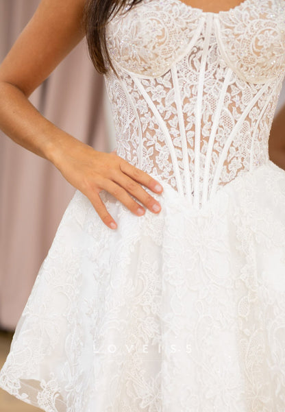 Strapless Lace Corset Mini Dress