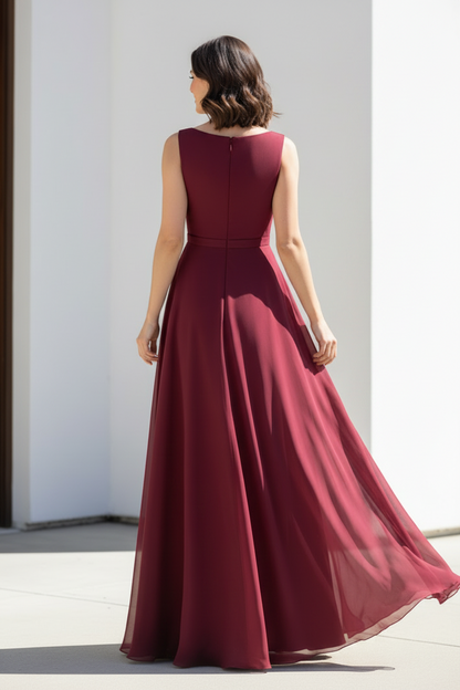Elegant Ruched Side Draped Evening Gown