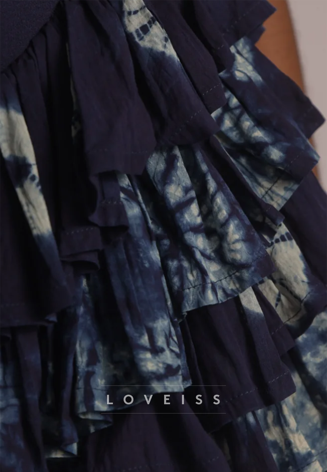 Strapless Corset Mini Dress with Tie-Dye Ruffle Skirt