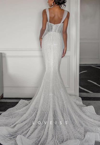 Sweetheart Mermaid Wedding Dress with Corset Bodice