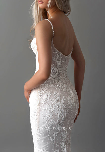 Lace Mermaid Wedding Dress with Corset Bodice