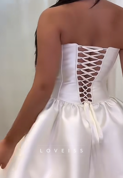 Strapless Corset Mini Dress with Bubble Skirt