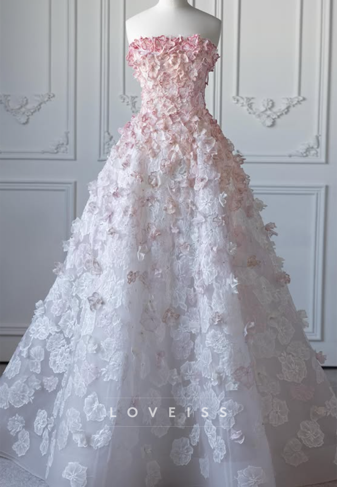 Floral Applique Off-Shoulder Ball Gown