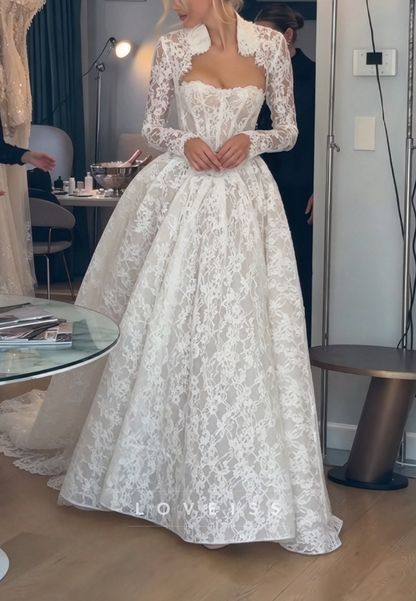 Corset Lace Ball Gown Wedding Dress with Bolero