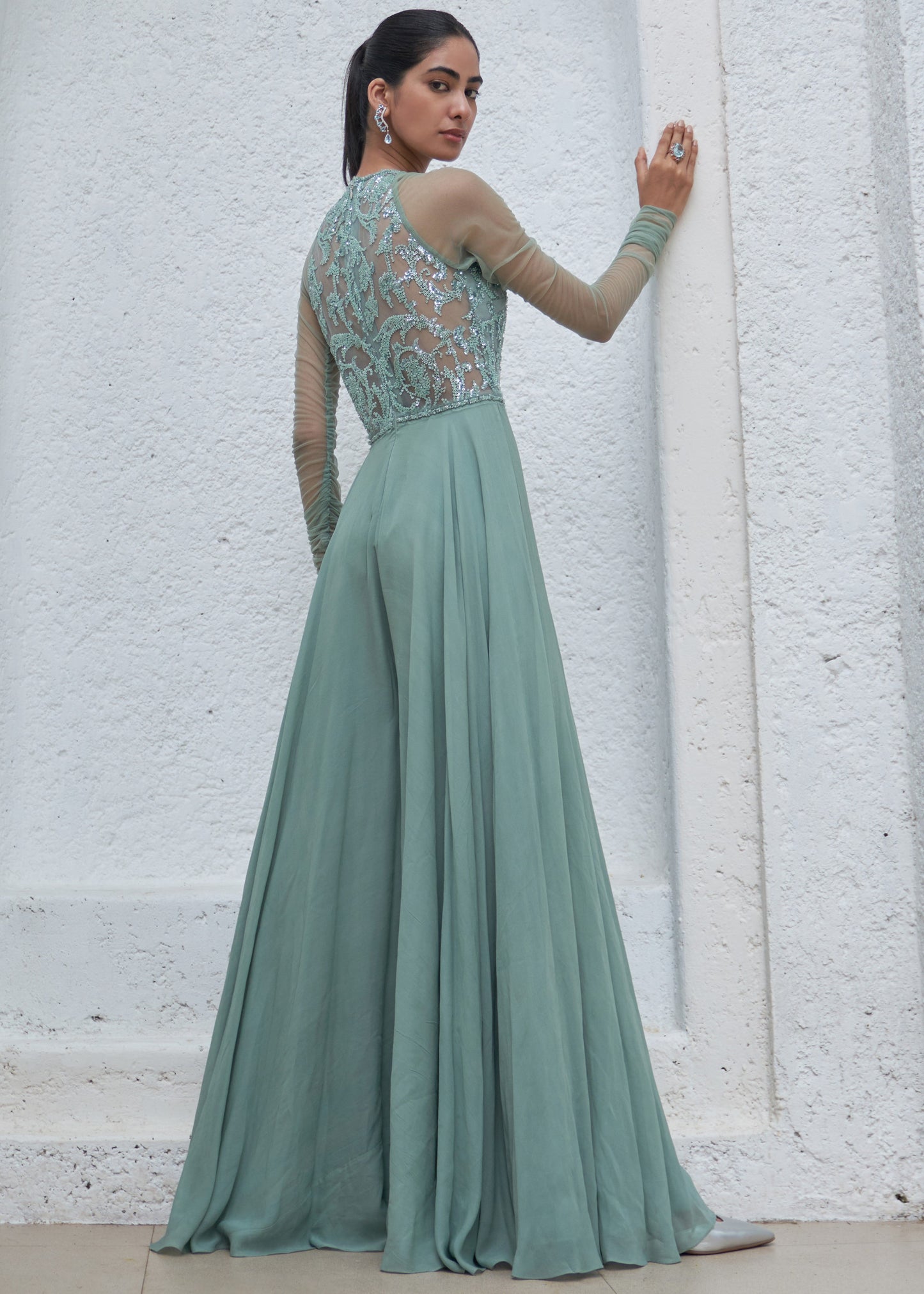 Yasmeen Embroidered wide-leg jumpsuit