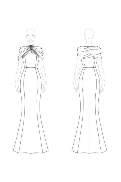 Wedding Guest Formal Dress Light Blue Crystal Embellished Maxi Dress