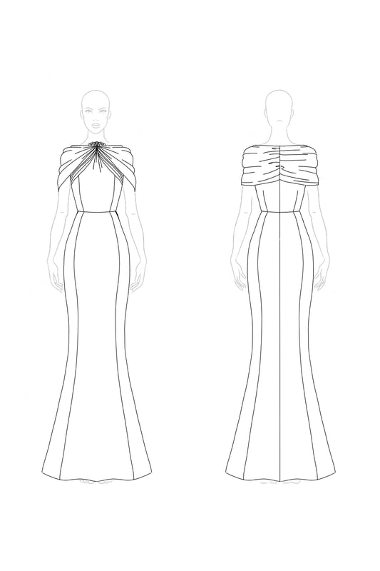 Wedding Guest Formal Dress Light Blue Crystal Embellished Maxi Dress