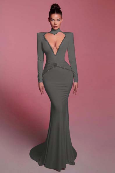 Lussooy Red Sequins Stunning Off the Shoulder Mermaid Prom Dress with Beadings