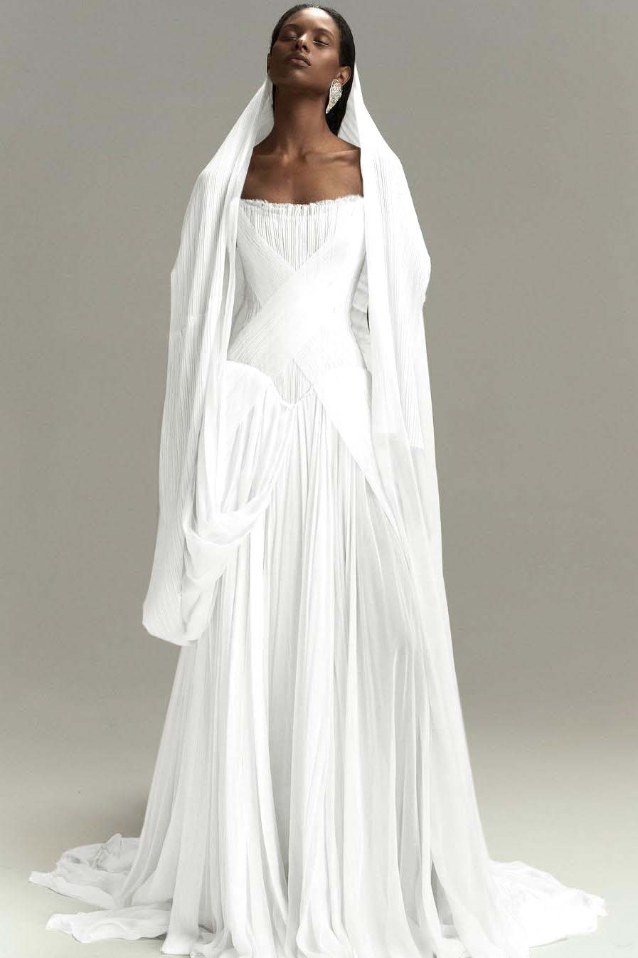 Lussooy Purple Simple Split Mermaid Strapless Prom Dress