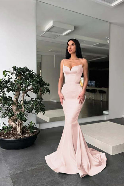 Lussooy Satin Stunning Black Sleeveless Strapless Pleated Prom Dress with Long Split