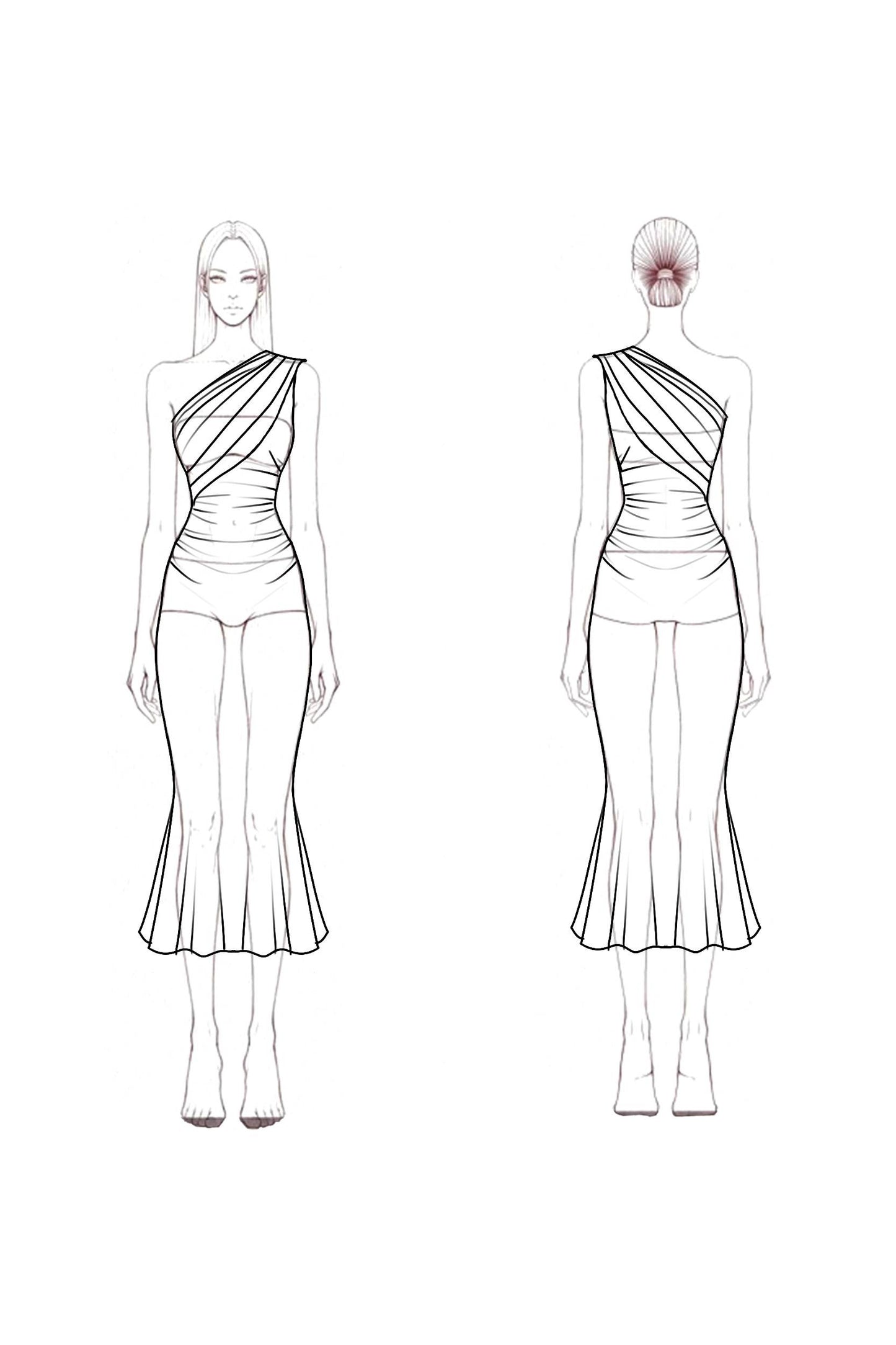 Wedding Guest Semi Formal Satin Dress Champagne One Shoulder Trumpet Mermaid Dress