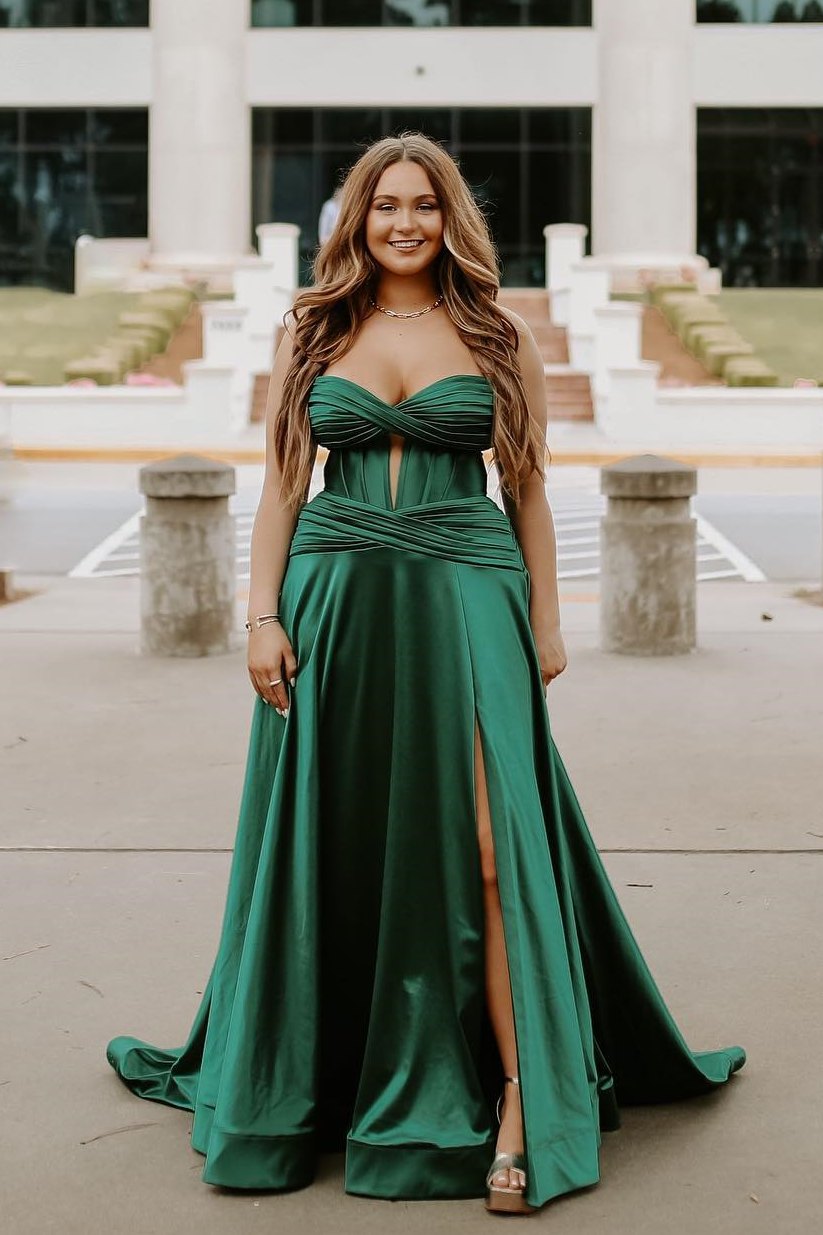 Sweetheart Royal Blue Keyhole A-lin Long Prom Dress