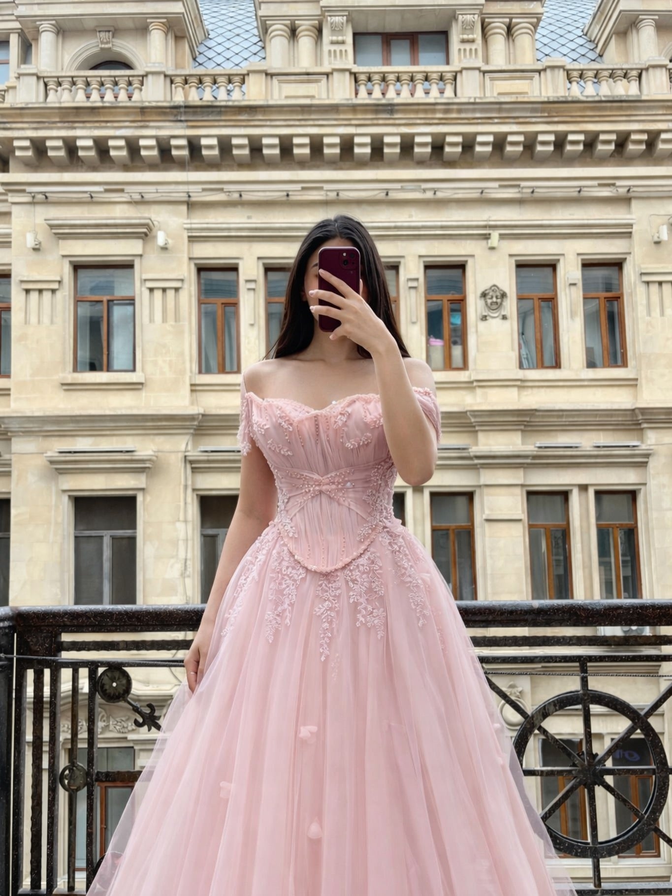 Sweetheart Strapless Pleated Appliques Corset A-Line Prom Dress