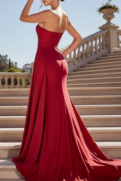 One Shoulder Mermaid Prom Dress