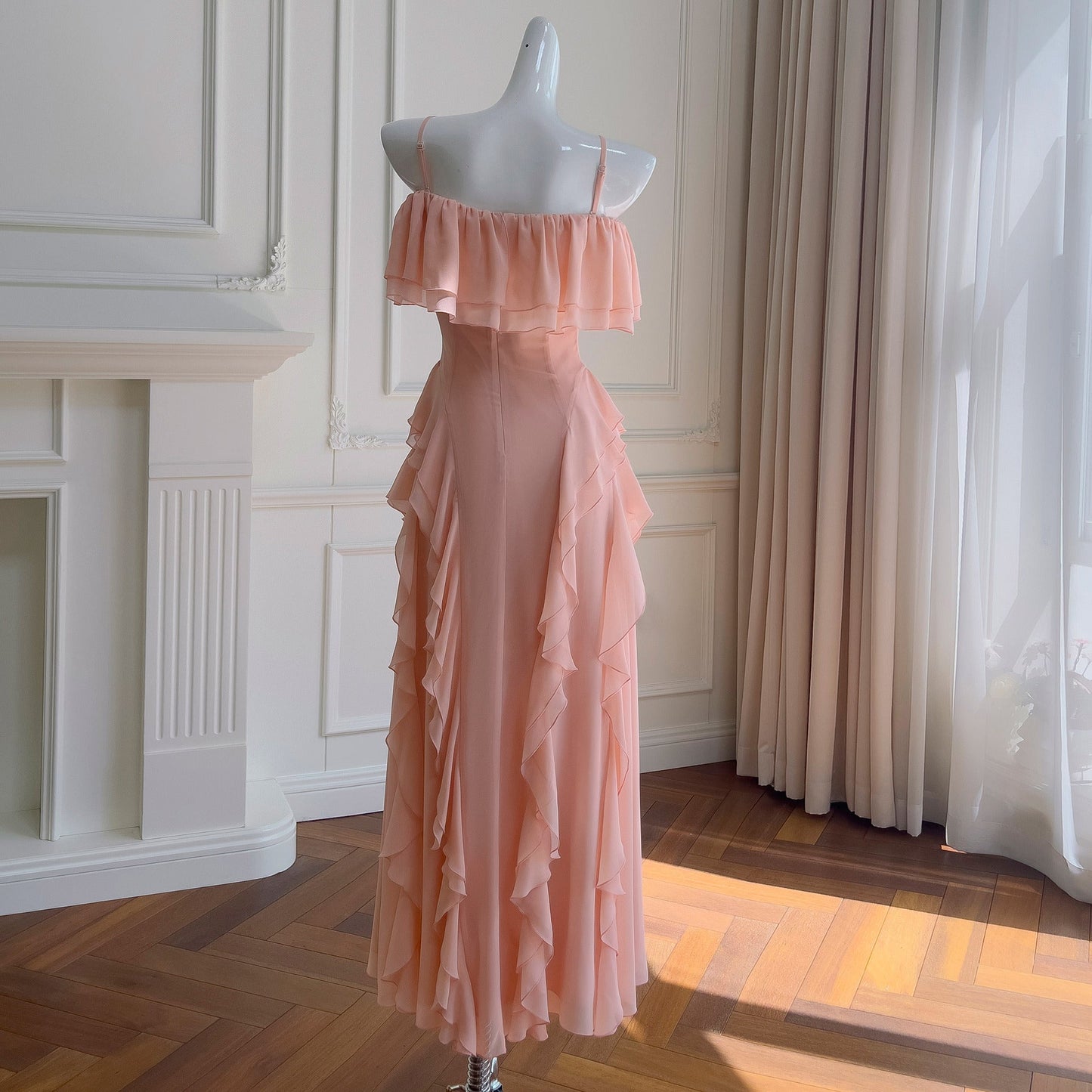 Off-Shoulder Ruffles A-Line Wedding Guest Dress